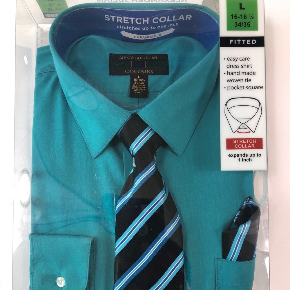 Long men sleeve shirt size L with tia new the box